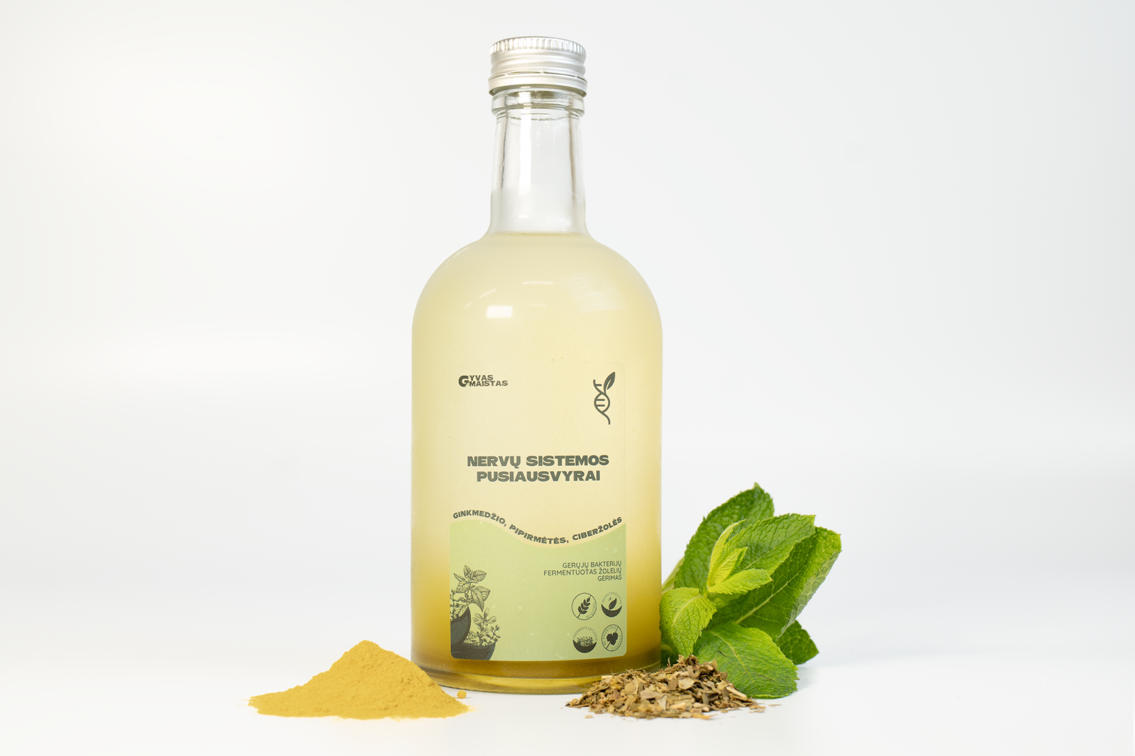 NERVŲ SISTEMAI IR PUSIAUSVYRAI - fermentuotas probiotinis gėrimas